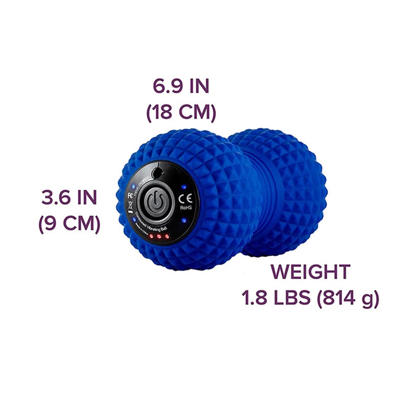 Peanut Electric Vibrating Ball Rechargeable Plastic Roller Deep Tissue Recovery Training Therapeutic Muscle Massage Tool