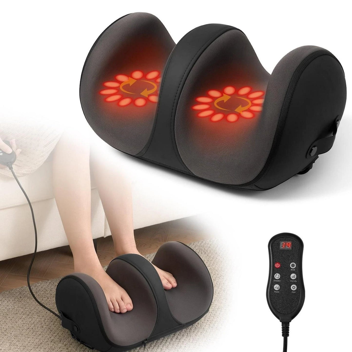 Shiatsu Foot & Calf Massager with Heat