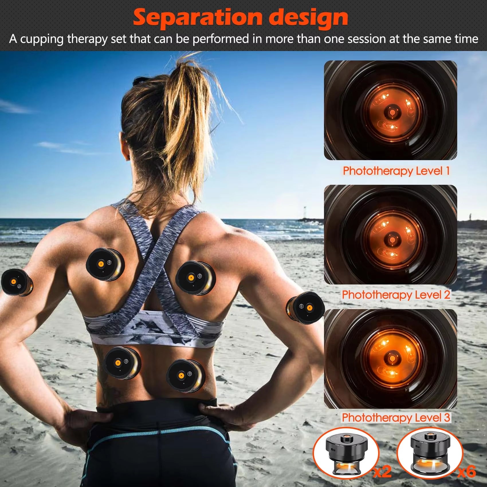 Vacuum Suction Cupping Massager – 8 Cups with EMS & Magnetic Therapy