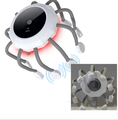 Electric Head & Scalp Massager – 3D Vibration with Red Light Feature