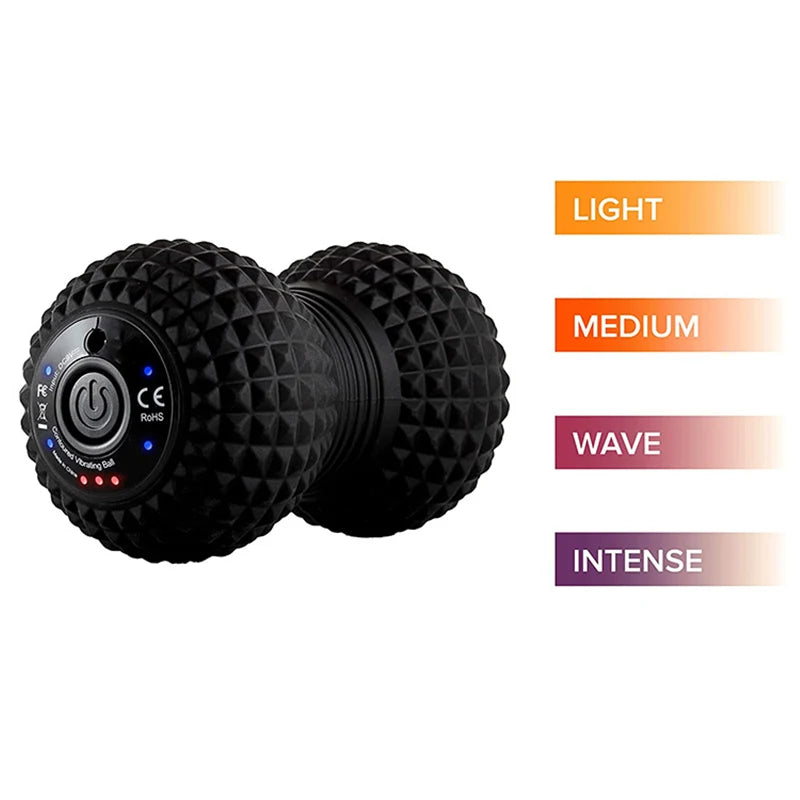 Peanut Electric Vibrating Ball Rechargeable Plastic Roller Deep Tissue Recovery Training Therapeutic Muscle Massage Tool