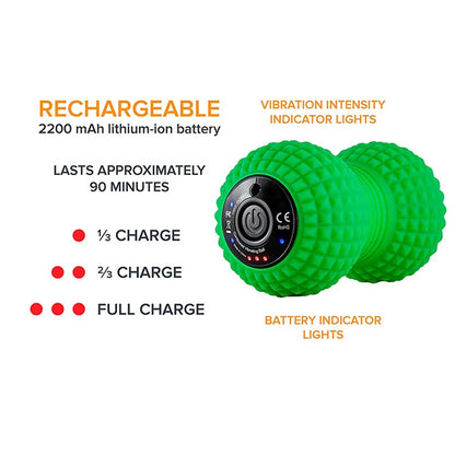 Peanut Electric Vibrating Ball Rechargeable Plastic Roller Deep Tissue Recovery Training Therapeutic Muscle Massage Tool
